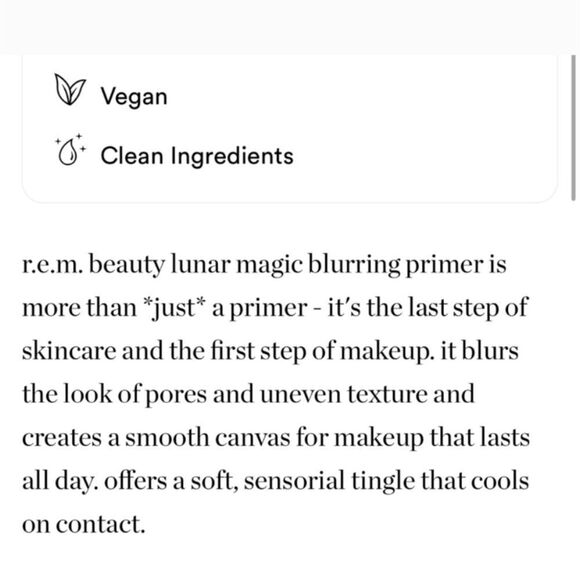 r.e.m. beauty Lunar Magic Blurring Primer New FullSz - Picture 3 of 7